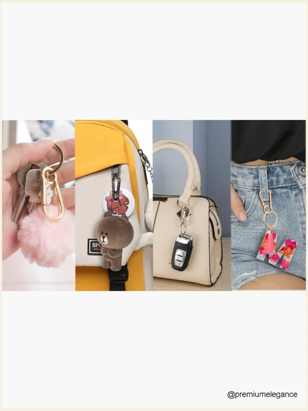 Metal Keychain Clip Ring Holder Organizer for Keys